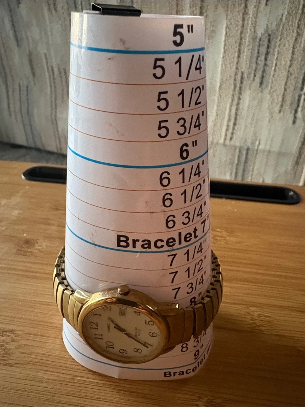 Timex Gold Tone Watch with White Dial
